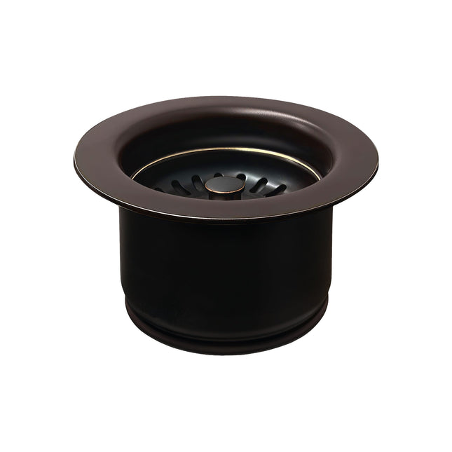 Whitehaus 3 1/2" Waste Disposer Trim With Matching Basket Strainer For Deep Fireclay Sinks - WH202-ORBH Whitehaus