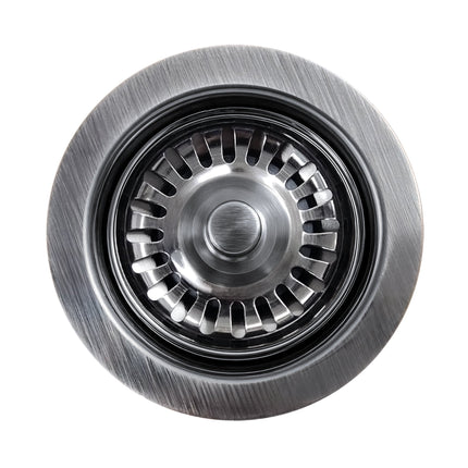 Whitehaus 3 1/2" Waste Disposer Trim With Matching Basket Strainer For Deep Fireclay Sinks - WH202-P Whitehaus