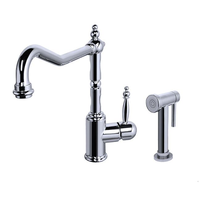 Whitehaus Jem Collection Single Lever Handle Faucet With Traditional Swivel Spout - WH2070800-C Whitehaus