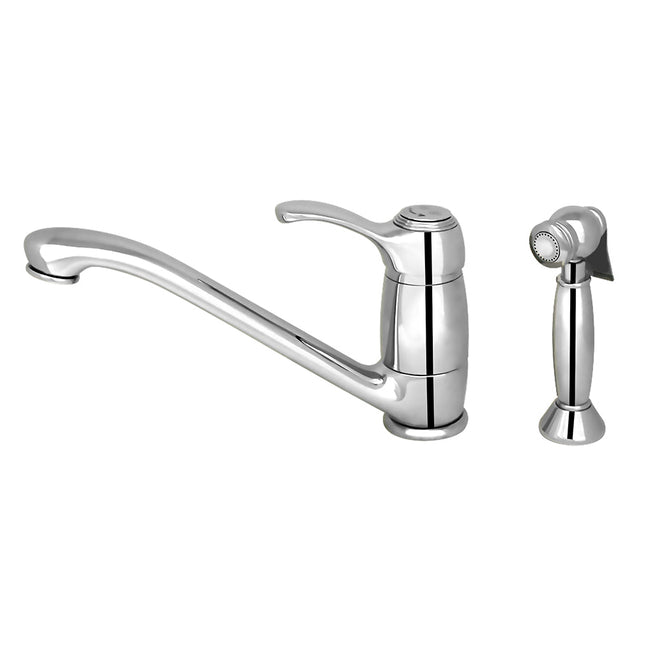 Whitehaus Metrohaus Single Lever Faucet With Matching Side Spray - WH23574-C Whitehaus