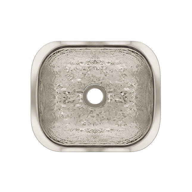 Whitehaus Rectangular Undermount Entertainment/Prep Sink With A Hammered Texture Surface - WH690ABB Whitehaus