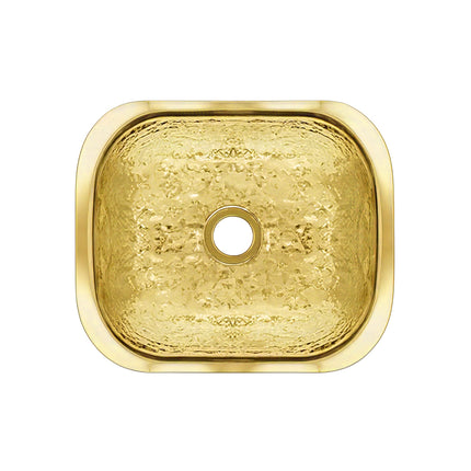 Whitehaus Rectangular Undermount Entertainment/Prep Sink With A Hammered Texture Surface - WH690BBB Whitehaus