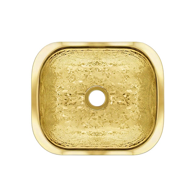 Whitehaus Rectangular Undermount Entertainment/Prep Sink With A Hammered Texture Surface - WH690BBB Whitehaus