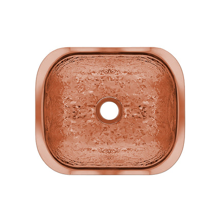 Whitehaus Rectangular Undermount Entertainment/Prep Sink With A Hammered Texture Surface - WH690CBB Whitehaus