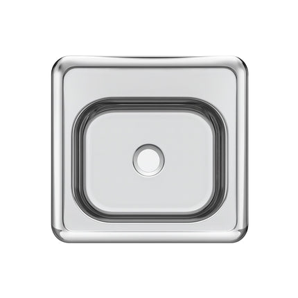 Whitehaus Decorative Square Drop-In Entertainment/Prep Sink With A Smooth Surface - WH692ABL Whitehaus