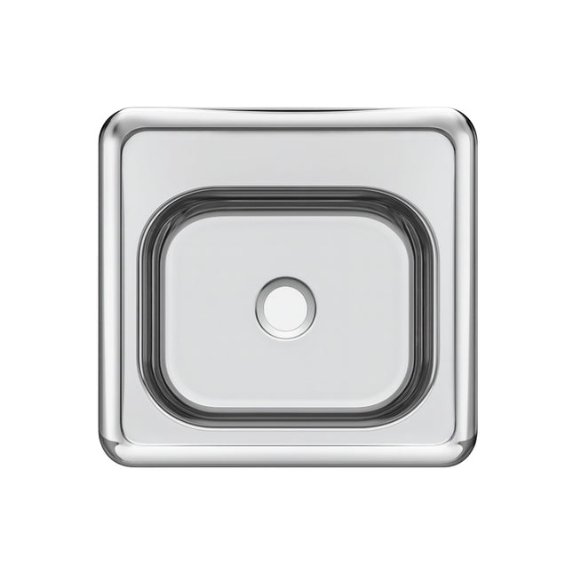 Whitehaus Decorative Square Drop-In Entertainment/Prep Sink With A Smooth Surface - WH692ABL Whitehaus
