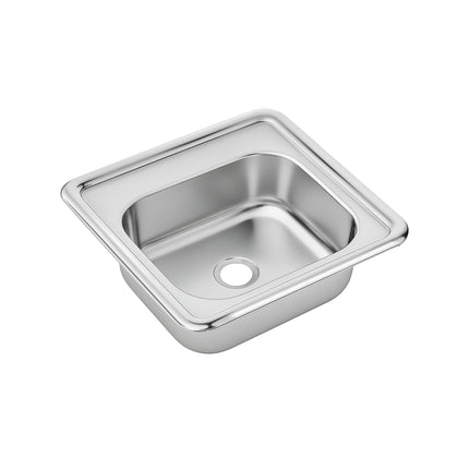 Whitehaus Decorative Square Drop-In Entertainment/Prep Sink With A Smooth Surface - WH692ABL Whitehaus