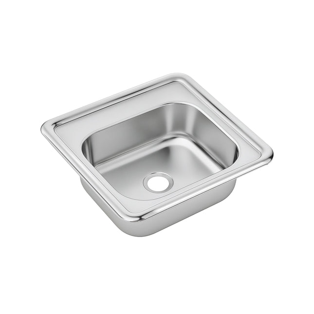 Whitehaus Decorative Square Drop-In Entertainment/Prep Sink With A Smooth Surface - WH692ABL Whitehaus