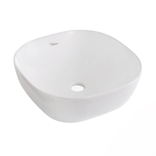 Whitehaus Isabella Plus Collection Square Above Mount Basin With Center Drain - WH71301 Whitehaus