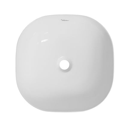Whitehaus Isabella Plus Collection Square Above Mount Basin With Center Drain - WH71301 Whitehaus
