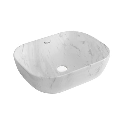 Whitehaus Isabella Plus Collection Rectangular Above Mount Basin With Center Drain - WH71302-F12 Whitehaus