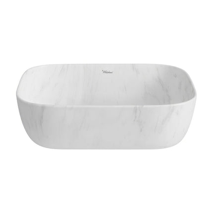 Whitehaus Isabella Plus Collection Rectangular Above Mount Basin With Center Drain - WH71302-F12 Whitehaus