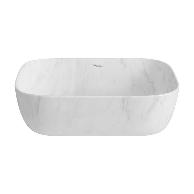 Whitehaus Isabella Plus Collection Rectangular Above Mount Basin With Center Drain - WH71302-F12 Whitehaus