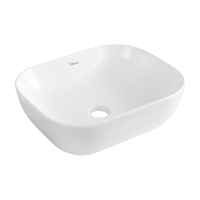 Whitehaus Isabella Plus Collection Rectangular Above Mount Basin With Center Drain - WH71333 Whitehaus