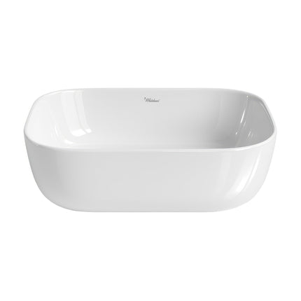 Whitehaus Isabella Plus Collection Rectangular Above Mount Basin With Center Drain - WH71333 Whitehaus