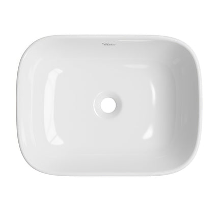 Whitehaus Isabella Plus Collection Rectangular Above Mount Basin With Center Drain - WH71333 Whitehaus