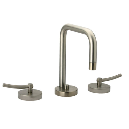 Whitehaus Metrohaus Lavatory Widespread Faucet With Swivel Spout, Pop-Up Waste And Lever Handles - WH81214L-BN Whitehaus