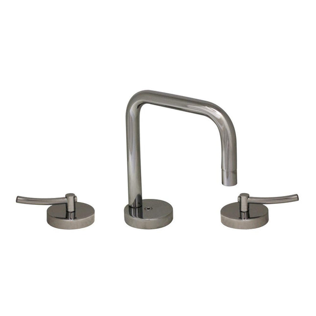 Whitehaus Metrohaus Lavatory Widespread Faucet With Swivel Spout, Pop-Up Waste And Lever Handles - WH81214L-C Whitehaus