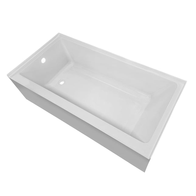 Whitehaus Alcove Soaking Bathtub With Drain Hole Options - WHAB6030-L-WH Whitehaus