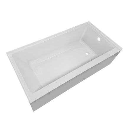 Whitehaus Alcove Soaking Bathtub With Drain Hole Options - WHAB6030-R-WH Whitehaus