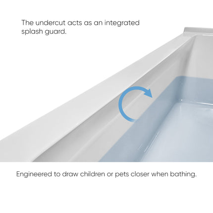 Whitehaus Alcove Soaking Bathtub With Drain Hole Options - WHAB6030-R-WH Whitehaus