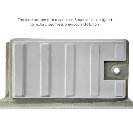 Whitehaus Alcove Soaking Bathtub With Drain Hole Options - WHAB6030-R-WH Whitehaus