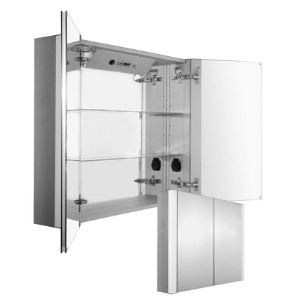 Whitehaus Musichaus Double Mirrored Door Medicine Cabinet - WHFEL7089-S Whitehaus