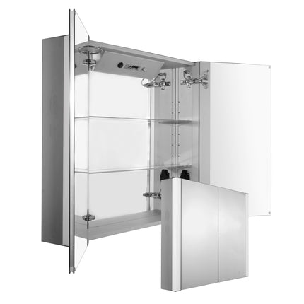 Whitehaus Musichaus Double Mirrored Door Medicine Cabinet - WHFEL8069-S Whitehaus