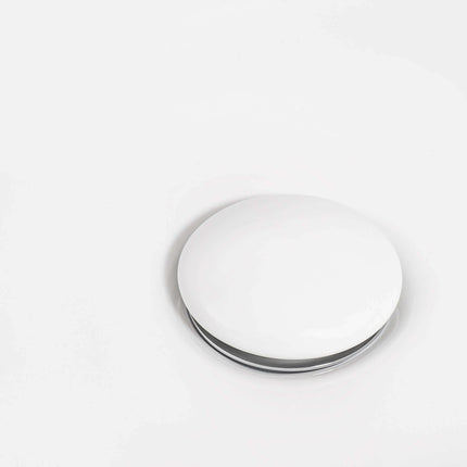 Ruvati White Ceramic Top Push Pop-up Drain for Bathroom Sinks without Overflow- RVA5102WH Ruvati