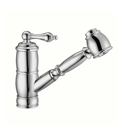 Whitehaus Vintage Iii Plus Single Hole, Single Lever Faucet With A Pull-Out Spray Head - WHKPSL3-2222-NT-C Whitehaus