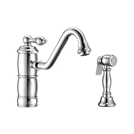 Whitehaus Vintage Iii Plus Single Lever Faucet With Traditional Swivel Spout - WHKTSL3-2200-NT-C Whitehaus