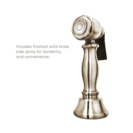 Whitehaus Vintage Iii Plus Single Lever Faucet With Traditional Swivel Spout - WHKTSL3-2200-NT-PN Whitehaus
