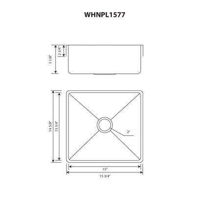 Noah Plus 10 gauge frame, Squared Coper Finish Semi-recessed Basin Set with center drain,WHNPL1577-CO Whitehaus