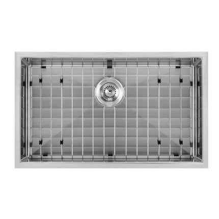 Noah Plus Heavy Duty-Brushed Steel, 16 Gauge frame, Single Bowl Dual-Mount Sink Set,WHNPL3018-BSS Whitehaus