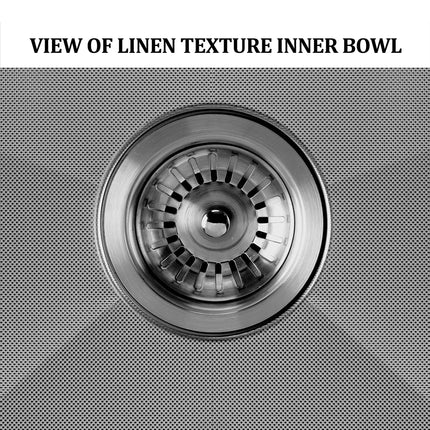 Whitehaus Noah Plus 16 Gauge Single Bowl Linen Textured Dual-Mount Sink Set - WHNPL3318-GM Whitehaus