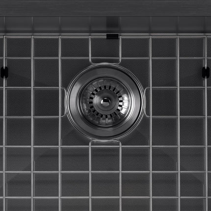 Whitehaus Noah Plus 3 1/2" Stainless Steel Basket Strainer - WHNPL35-MBLK Whitehaus