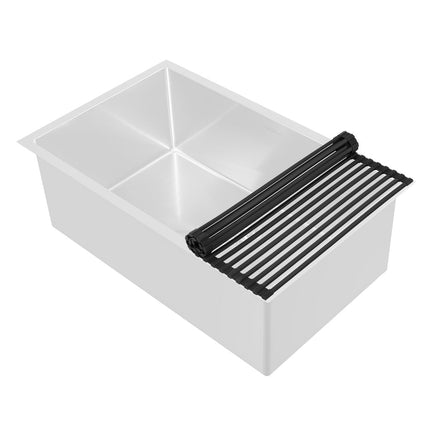 Whitehaus Noah Plus Stainless Steel Removable Roll Mat - WHNPLRM-MBLK Whitehaus