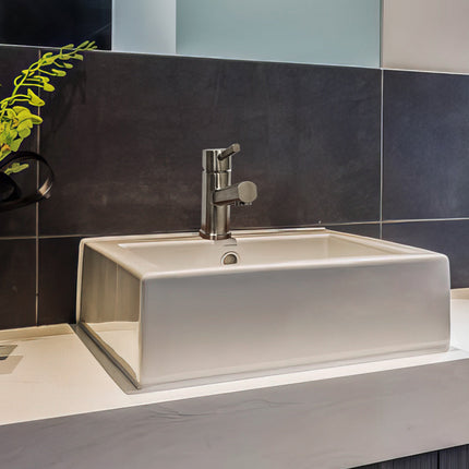 Whitehaus Waterhaus Solid Stainless Steel, Single Hole, Single Lever Lavatory Faucet - WHS0311-SB-BSS Whitehaus