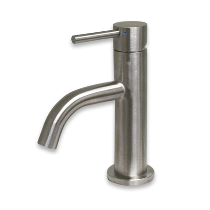Whitehaus Waterhaus Solid Stainless Steel, Single Lever Small Lavatory Faucet - WHS1010-SB-BSS Whitehaus