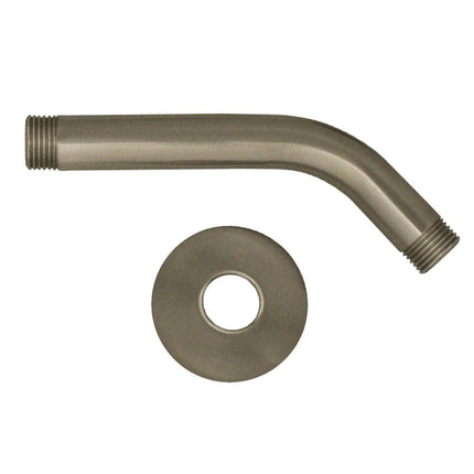 Whitehaus Showerhaus Short Solid Brass Shower Arm With Solid Brass Escutcheon - WHSA165-2-BN Whitehaus