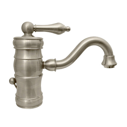 Whitehaus Vintage Iii Single Hole/Single Lever Lavatory Faucet With Traditional Spout And Pop-Up Waste - WHSL3-9722-BN Whitehaus