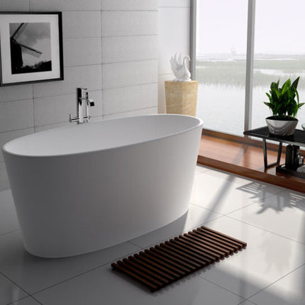 Legion Furniture 62.2" White Matt Solid Surface  Freestanding Tub WJ8602-W Legion Furniture