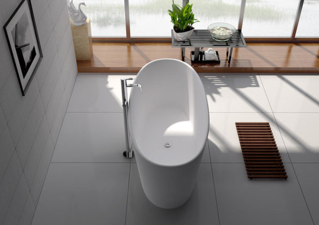 Legion Furniture 62.2" White Matt Solid Surface  Freestanding Tub WJ8602-W Legion Furniture