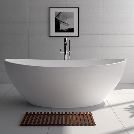 Legion Furniture 71" White Matt Solid Surface  Freestanding Tub WJ8643-W-L Legion Furniture