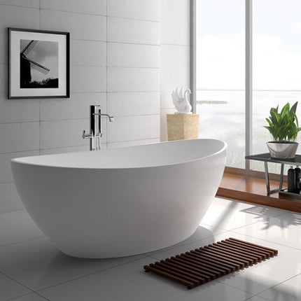 Legion Furniture 71" White Matt Solid Surface  Freestanding Tub WJ8643-W-L Legion Furniture