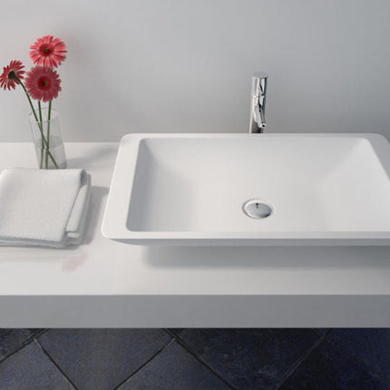 Legion Furniture WJ9002 23.6" Solid Surface Vessel Sink in White Legion Furniture