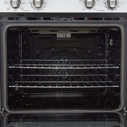 Forno Vomero 30-Inch Double Wall Oven, White, 10 cu.ft Total Capacity, 7100W Convection, Mechanical Controls, Manuel Steam Clean FORNO