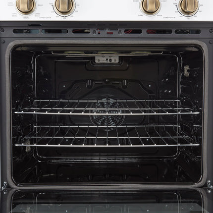 Forno Vomero 30-Inch Double Wall Oven, White, 10 cu.ft Total Capacity, 7100W Convection, Mechanical Controls, Manuel Steam Clean FORNO