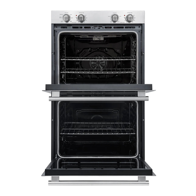 Forno Vomero 30-Inch Double Wall Oven, Stainless Steel, 10 cu.ft Total Capacity, 7100W Convection, Mechanical Controls, Self-Cleaning Function FORNO