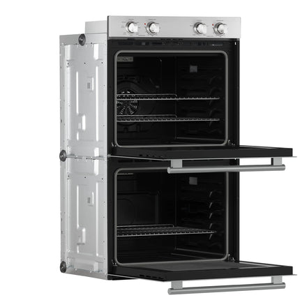 Forno Vomero 30-Inch Double Wall Oven, Stainless Steel, 10 cu.ft Total Capacity, 7100W Convection, Mechanical Controls, Self-Cleaning Function FORNO